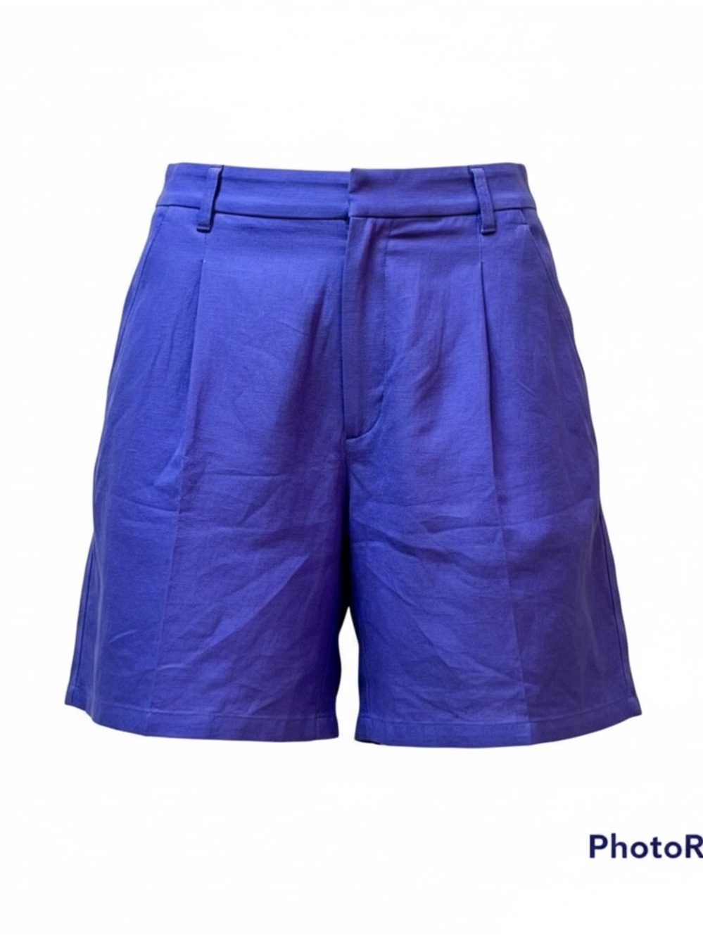 Vintage Dana B & Karen purple high waist linen & silk shorts size 8